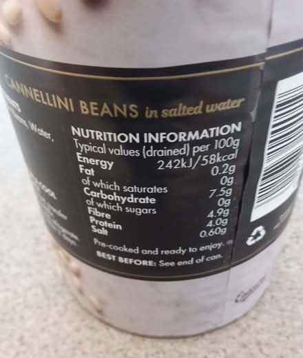 Photo of free Tins of Cannellini beans in salted water x4 (Westbury Fields BS9) #1