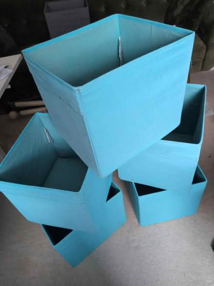 Photo of free IKEA storage boxes X5 blue (RG4) #1