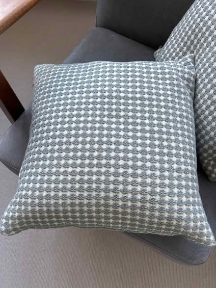 Photo of free 2x John Lewis grey/white cushions (Wimbledon Village SW19) #3