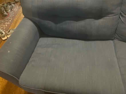 Photo of free Matching blue loveseat and couch (93207) #3