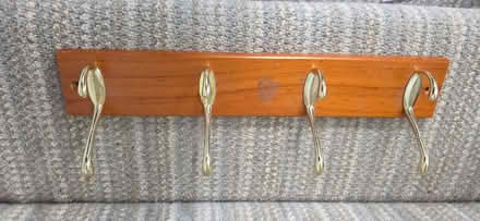 Photo of free Wall mounted wooden 4x coathooks (Goldsworth Park GU21) #1