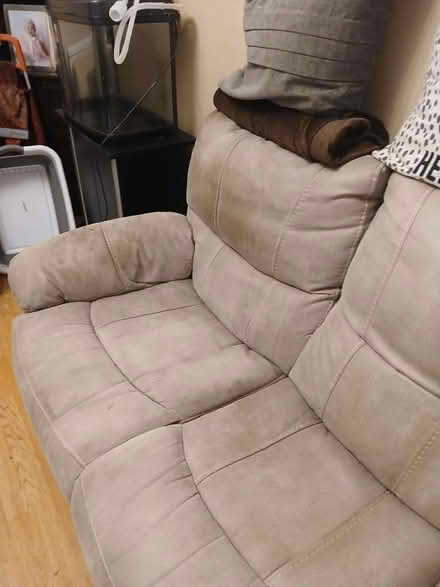 Photo of free Velvet gray recliner sofa (Gillingham ME7) #1