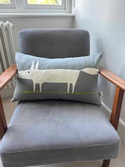 Photo of free Scion living Mr Fox grey cushion (Wimbledon Village SW19) #1
