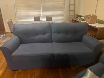 Photo of free Matching blue loveseat and couch (93207) #1