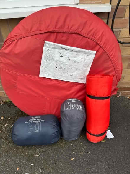 Photo of free Tent,sleeping bags, mat and hammock (Bicton Heath Shrewsbury) #1