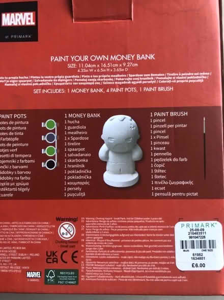 Photo of free Paint your own money box (Latchford WA4) #2