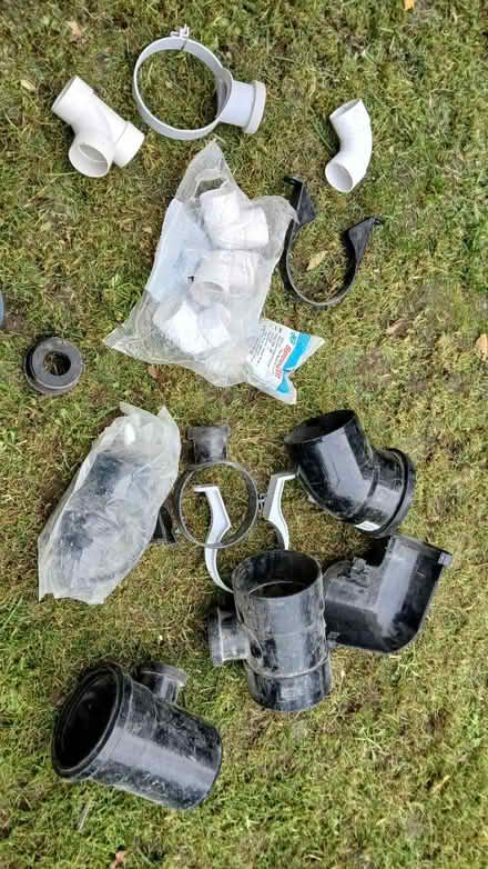 Photo of free Various plumbing/waste bits unused (Ba160pe street) #1