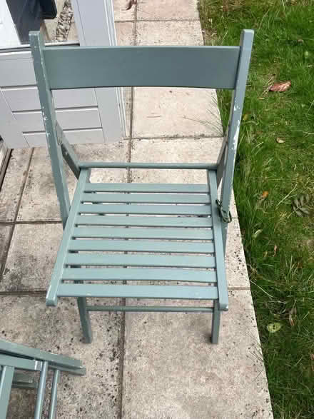 Photo of free 4 fold-up wooden chairs (Woodley RG6) #2