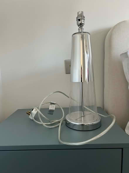 Photo of free Glass John Lewis silver lamp (Wimbledon Village SW19) #1
