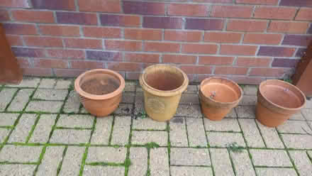 Photo of free 4 x terracotta flower pots (Swineshead PE20) #1