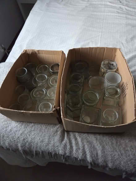Photo of free Glass candle jars. (Bluebell Hill ME5) #1