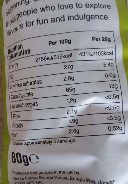 Photo of free Laila Grills Fried potato snacks Chilli and Lime flavour x1 (Westbury Fields BS9) #3