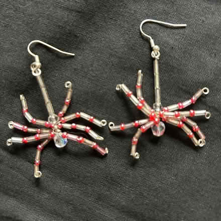Photo of free Handmade glass bead spider earrings for Hallowe’en (Monks Hill CR2) #1