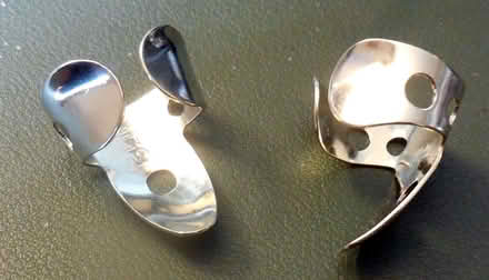 Photo of free 2 Dunlop nickel silver guitar finger picks .0025" (Stroud GL5) #2