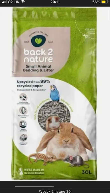 Photo of free Back 2 nature 30 litres pet bedding (Chessington KT19) #1