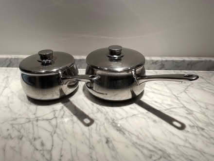 Photo of free Two Stainless Steel pots + lids (G61) #1