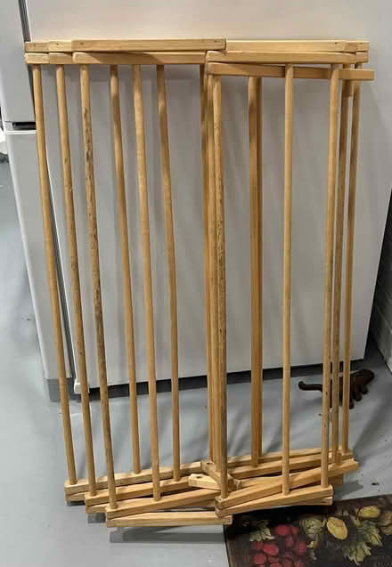 Photo of free Wooden clothes rack (Van Ness Cleveland Park metro) #1