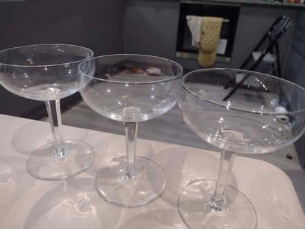 Photo of free 3 saucer-style champagne glasses (Llanishen CF14) #1