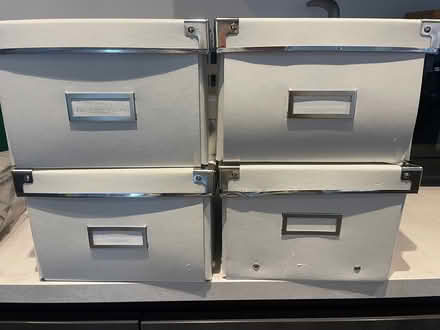 Photo of free 4 Ikea cardboard storage boxes (G20 6HS) #1