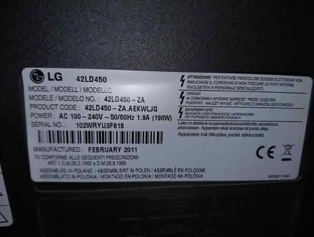 Photo of free Tv 42 inch (Sw13) #1