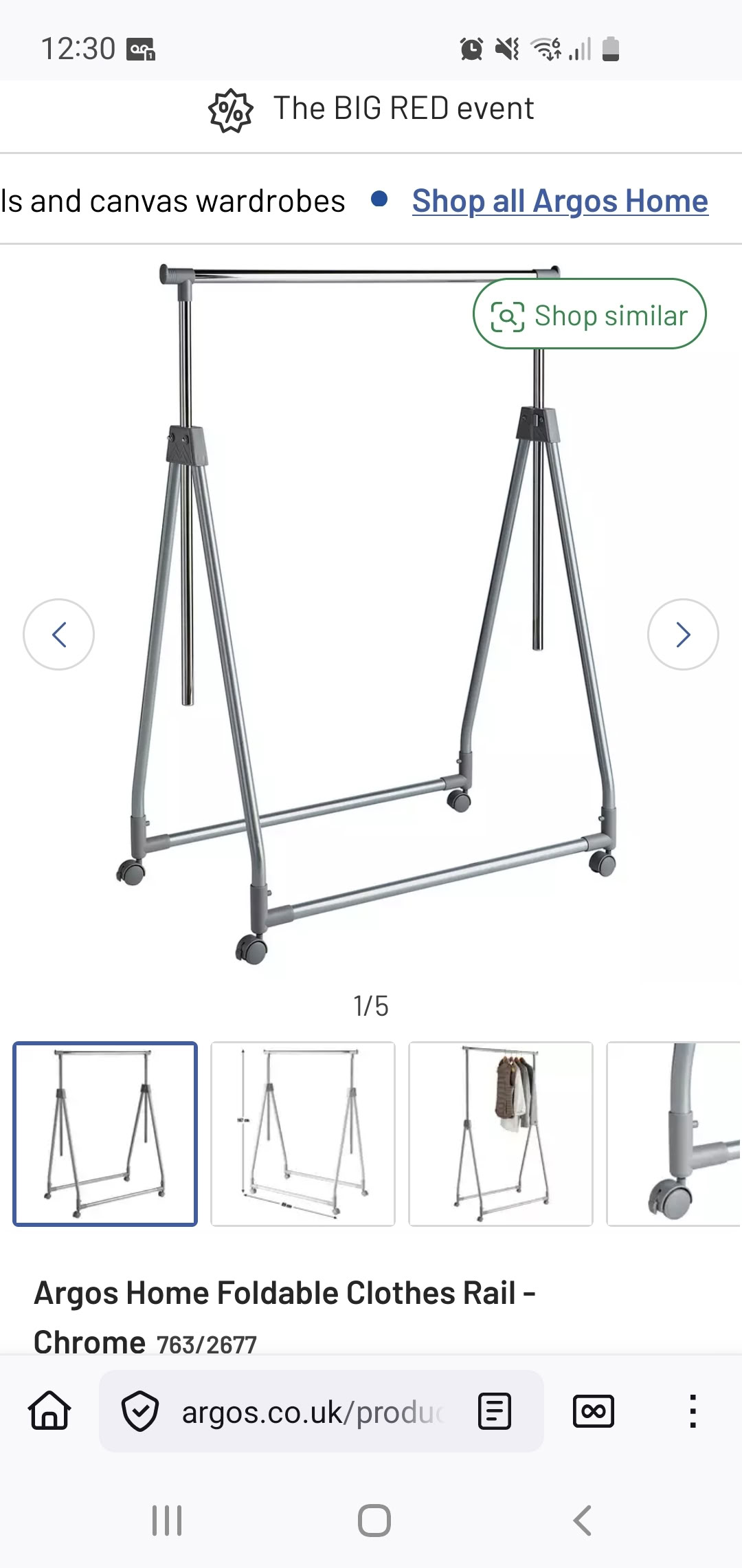 Free: Clothes Rail - slightly broken (Maidenhead, SL6 4)