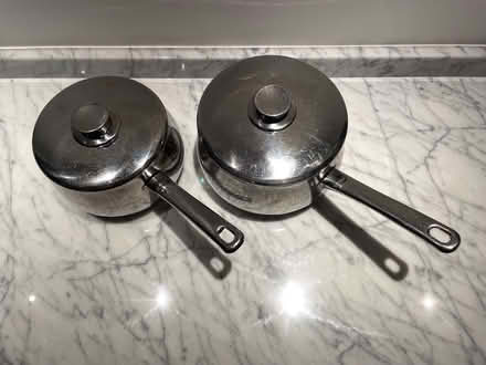 Photo of free Two Stainless Steel pots + lids (G61) #2