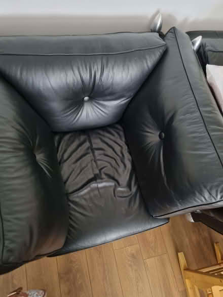 Photo of free 2 large leather chairs (Kirkby L33) #1