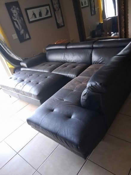 Photo of free Leather couch (Kissimmee fl) #1