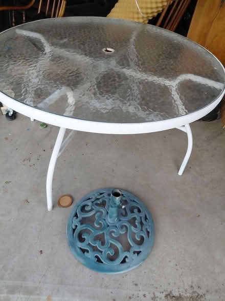 Photo of free Patio table & stand (Meridian & Curtner Ave) #1