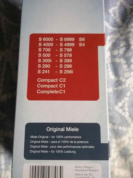 Photo of free Bags and Filter for Miele Vacuum (Uplands / Riverside) #1