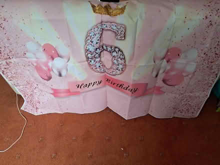 Photo of free Birthday banner/tablecloth (Belper DE56) #1