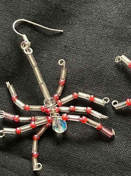 Photo of free Handmade glass bead spider earrings for Hallowe’en (Monks Hill CR2) #3