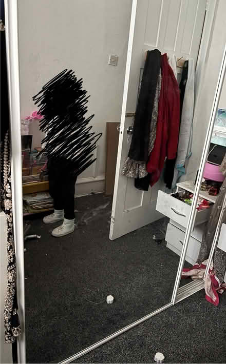 Photo of free Mirrored wardrobe doors with track (Heaton(nr Lister Park) BD9) #1