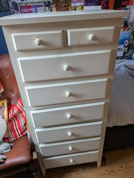 Photo of free Tall boy chest of drawers (Northfields) #1