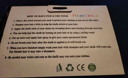 Photo of free Hair chalk (West Croydon CR0) #2