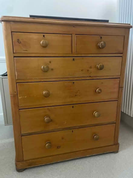 Photo of free Wooden chest of drawers (Stoke Newington N16) #1