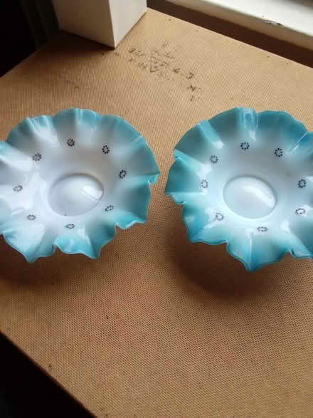 Photo of free 2 blue patterned china bowls (Tonbridge) #1