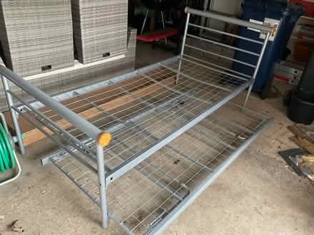 Photo of free Single/Double Metal Bed (Great Staughton PE19) #1