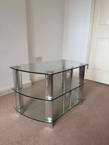 Photo of free Glass TV stand coffee table (Wapping E1W) #1