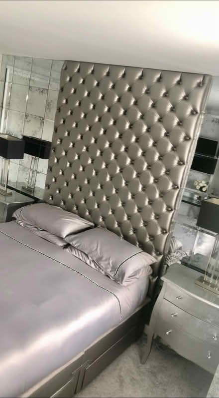 Photo of free Bespoke king headboard and bed (Liverpool Speke) #2