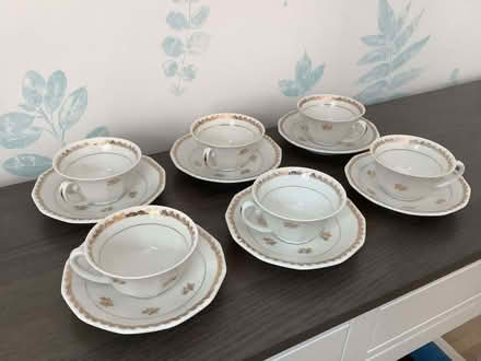 Photo of free Set of 6 cups and saucers (Dane Mead RG24) #1