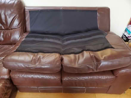 Photo of free Brown leather corner sofa (Dyke Road area BN1) #2
