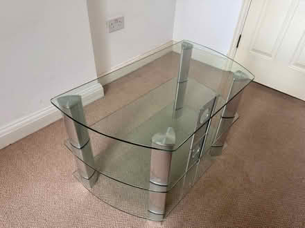 Photo of free Glass TV stand coffee table (Wapping E1W) #4