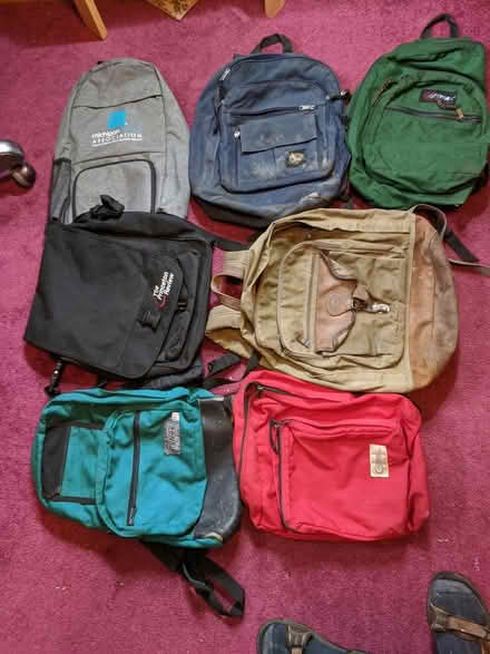 Photo of free seven usable backpacks (Ann Arbor near Hillside Terr.) #1