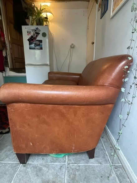 Photo of free Small leather sofa (Bishops Castle) #2