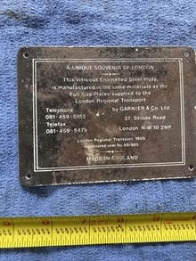 Photo of free Mini London underground plate (Nr Fresh Pond & Mt Auburn Cem.) #2