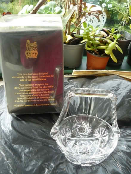 Photo of free Royal Collection small cut glass basket (Kempsey WR5) #1