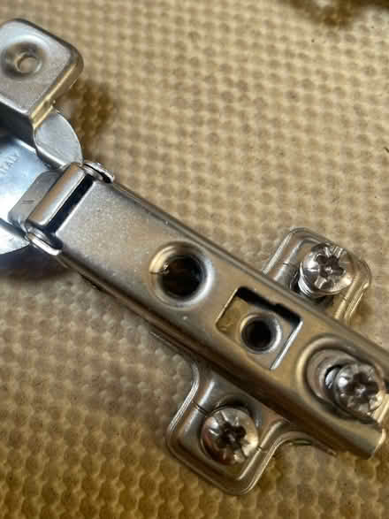 Photo of free Pair of standard overlay cabinet hinges (Waterbeach CB25) #3