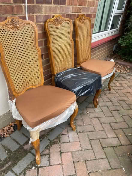 Photo of free Solid Wood Dining Chairs x3 (Epping CM16) #1
