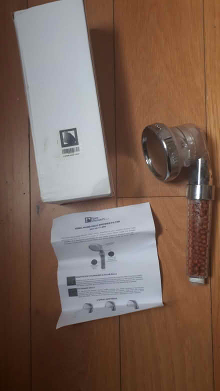 Photo of free Ionic Hand Held 3 Spray Shower Head Shower Filter (Cressex HP12) #1